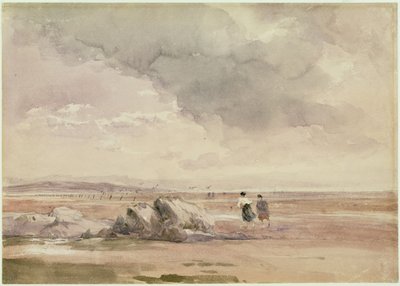 Op Lancaster Sands, Eb, c.1840-47 door David Cox