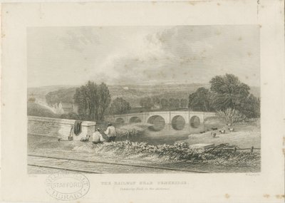 Penkridge Stad - Spoorweg en Bull Brug door David Cox
