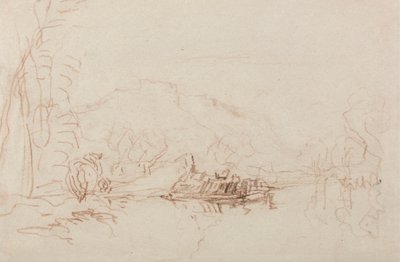 Rivierscène door David Cox