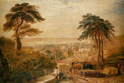 Uitzicht over een stad door David Cox