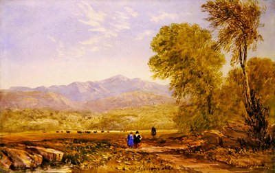 Uitzicht op Snowdon, Capel Curig door David Cox