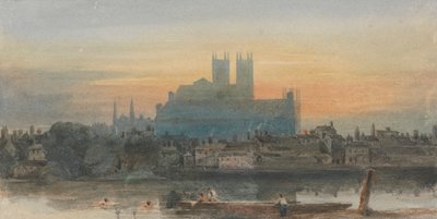 Westminster vanuit Lambeth door David Cox