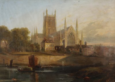 Worcester Kathedraal, Rivier Severn door David Cox