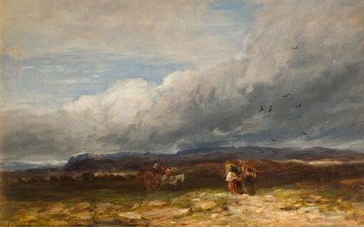 De turfverzamelaars, 1850 door David Cox the elder