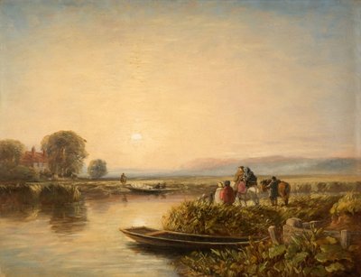 Wachten op de Veerboot - Ochtend door David Cox the elder