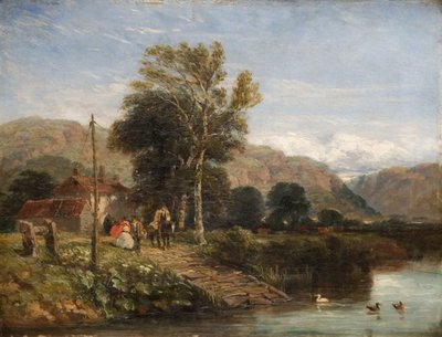 Wachten op de veerboot, 1845 door David Cox the elder