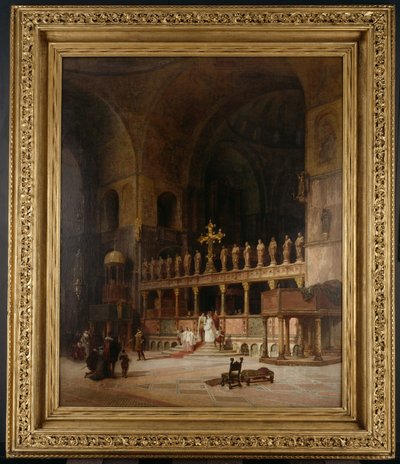 Interieur van de San Marco, Venetië, 1869 door David Dalhoff Neal