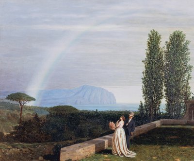 Koppel voor Landschap bij Genua door David Dellepiane