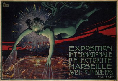 Internationale Expositie van Elektriciteit, Marseille, 1908 door David Dellepiane