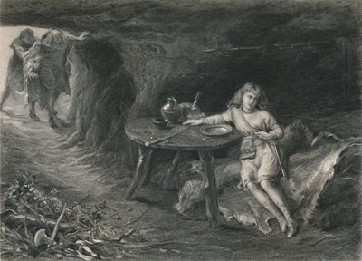 Imogen in de grot Cymbeline door David Desvachez