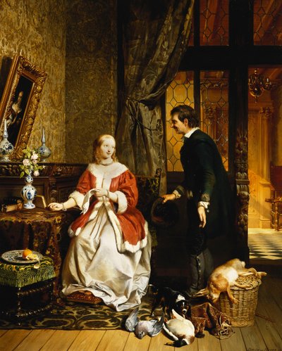 Terug van de markt, 1846 door David Emil Joseph de Noter