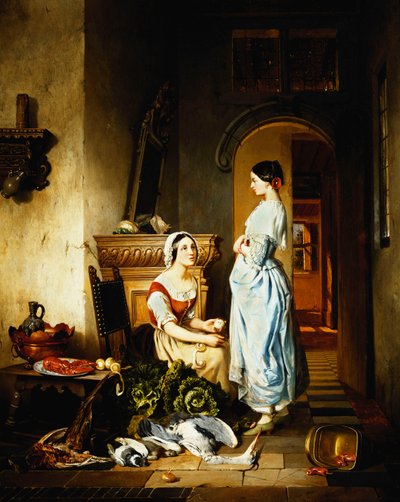 De maaltijd voorbereiden door David Emil Joseph de Noter