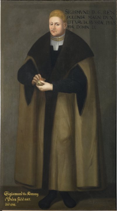 Sigismund I de Oude, koning van Polen en groothertog van Litouwen - Portret van Sigismund I van Polen (1467-1548) door David Frumerie