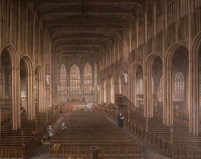 Interieur van St. Michaels Kerk, Coventry, 1862 door David Gee