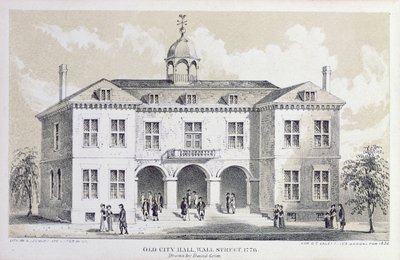 Oude stadhuis, New York, in 1776, uit 