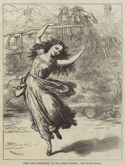 Scène uit Fanchette, in het Lyceum Theatre, de Schaduw Dans door David Henry Friston