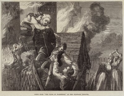 Scène uit De dominee van Wakefield, in het Standard Theatre door David Henry Friston