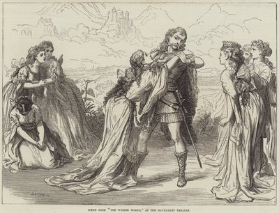Scène uit The Wicked World, in het Haymarket Theatre door David Henry Friston
