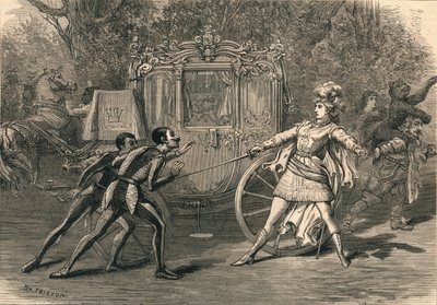 Scène uit de Covent Garden Pantomime, 1878 door David Henry Friston