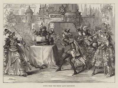 Scène uit de Drury Lane Pantomime door David Henry Friston