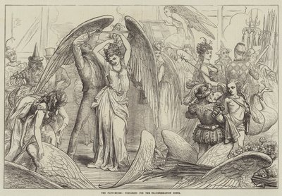 De Pantomimes, voorbereiding op de Transformatiescène door David Henry Friston