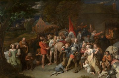 Plunderende Soldaten door David III Ryckaert