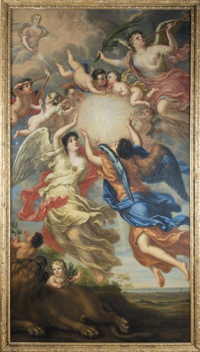 Allegorie van Karel XI van Zweden en Ulrika Eleonora van Denemarken door David Klöcker Ehrenstrahl