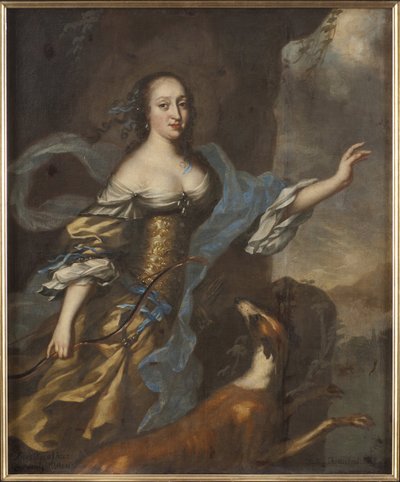 Portret van prinses Anna Dorothea van Holstein-Gottorp door David Klöcker Ehrenstrahl