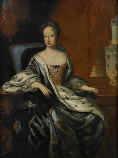 Portret van Hedvig Eleonora van Holstein-Gottorp 1636-1715, Koningin van Zweden door David Krafft von