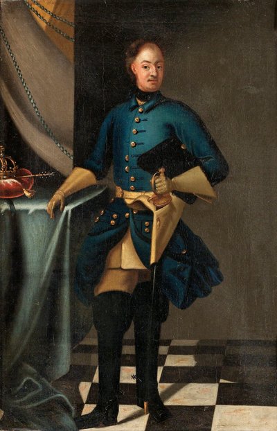 Portret van Koning Karel XII van Zweden door David Krafft von