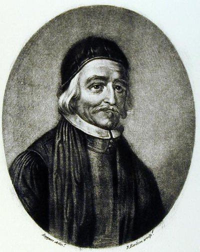 Portret van Dr Thomas Bailey, gegraveerd door Richard Earlom (1743-1822) uit Illustrious Characters in British History (mezzotint) door David Loggan
