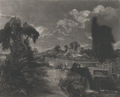 Een Sluis op de Stour, 1830 door David Lucas