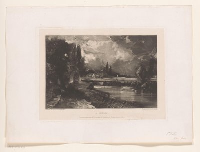 Landschap met een watermolen (A Mill) door David Lucas