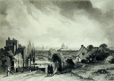 Cottage van Sir Richard Steele, Hampstead Road door David Lucas