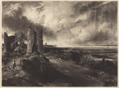 Hadleigh Castle (Grote Plaat) door David Lucas after John Constable