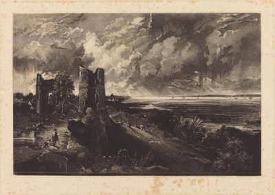 Hadleigh Castle (Kleine Plaat) door David Lucas after John Constable