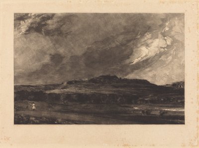 Oud Sarum (a) door David Lucas after John Constable