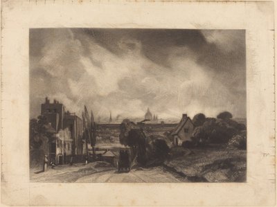 Cottages van Sir Richard Steele door David Lucas after John Constable