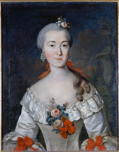 Portret van Maria Ivanovna Tatishcheva (geboren Mamonova) (1730-1794) door David Luders