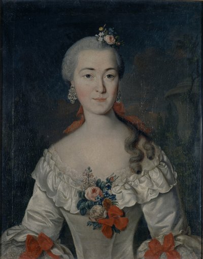 Portret van Maria Ivanovna Tatishcheva, 1759 door David Lueders