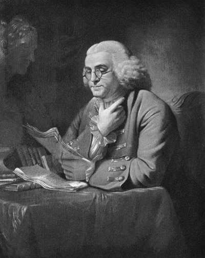 Benjamin Franklin door David Martin