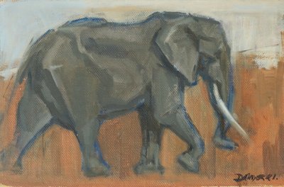Stier olifant, 2019 door David Mayer