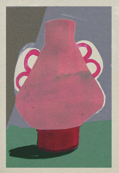 Roze pot, 2023 door David McConochie