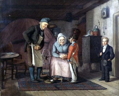 Bezoek aan de Grootouders voor de Eerste Communie door David Monies