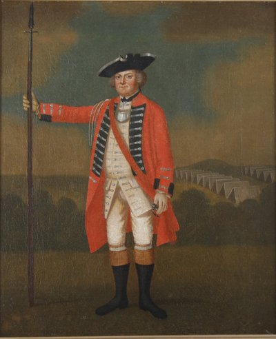 Portret van een Britse infanterieofficier, ca. 1740-50 door David Morier