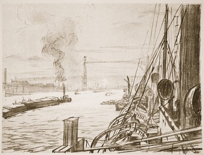 Een hospitaalschip bij een basis, illustratie uit 