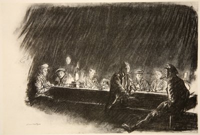 Een maaltijd van het Royal Flying Corps, illustratie uit 
