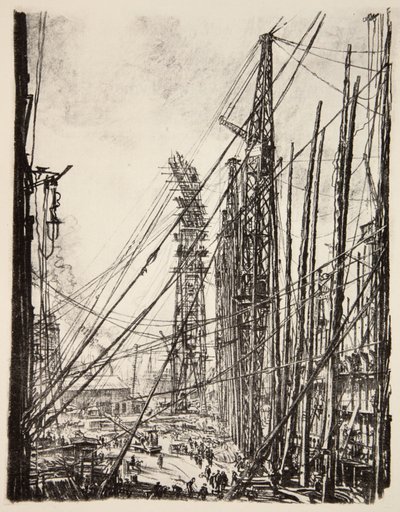 Een scheepswerf, illustratie uit 