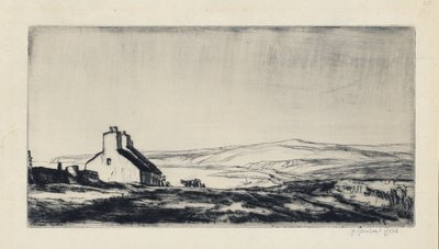Eerste studie voor de Ballantrae Road door David Muirhead Bone