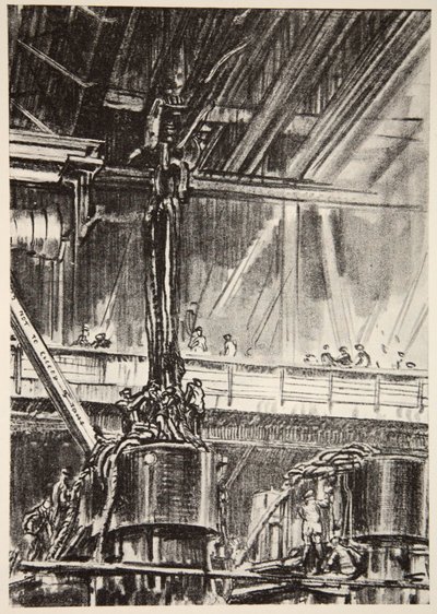 In de machinewerkplaats door David Muirhead Bone